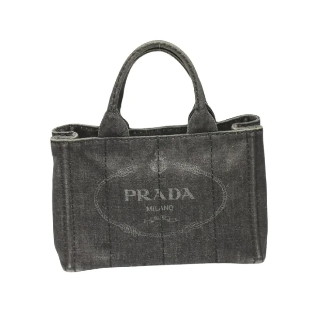 Prada Vintage Pre-owned Denim prada-bags Black Dames