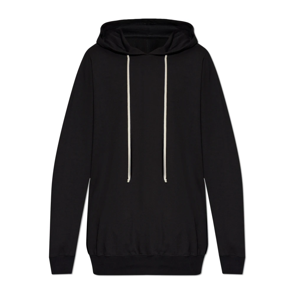 Rick Owens Black Hoodie Sweatshirt - Male - Hoodies - L - Sweatshirts & Hoodies