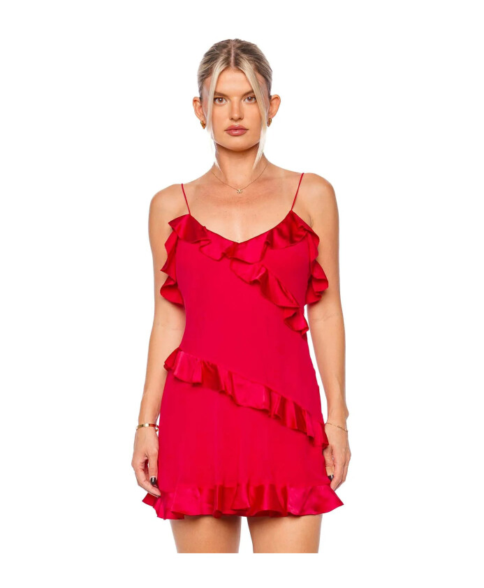 robe-mini-en-soie-a-volants