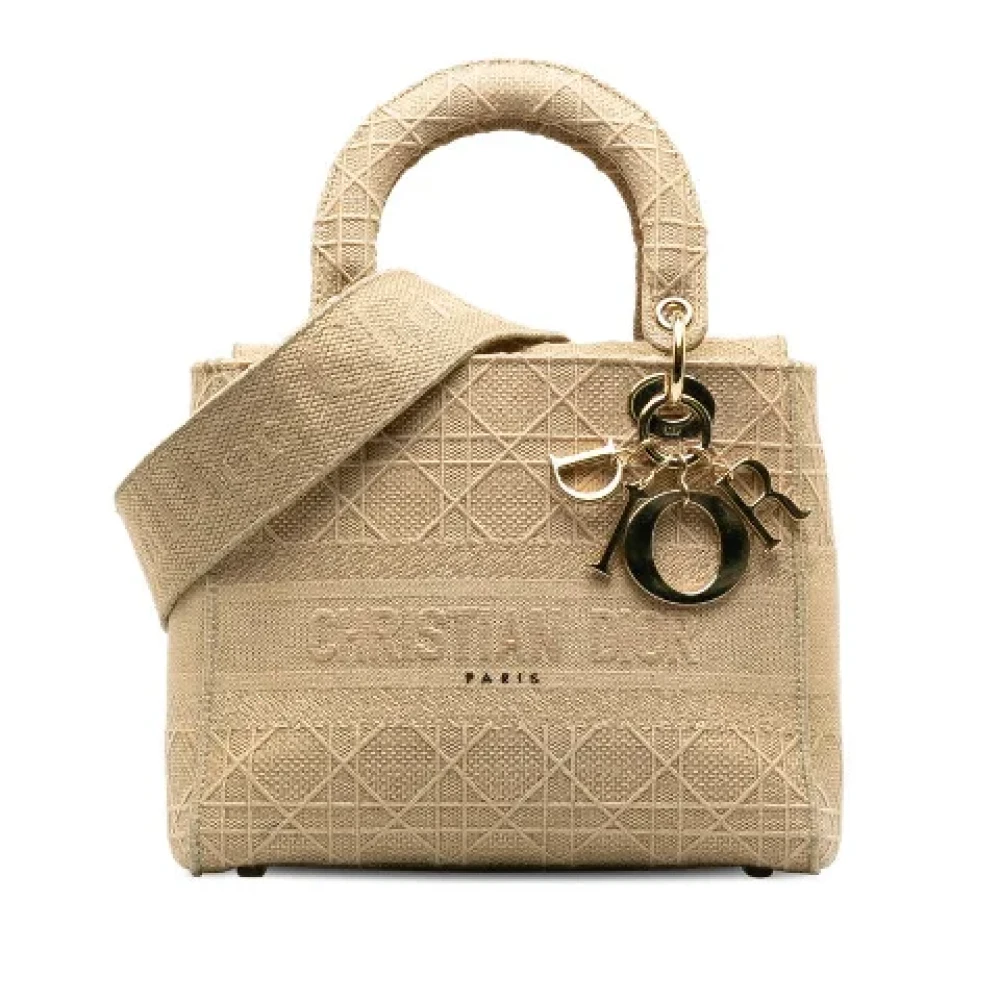 Dior Vintage Pre-owned Canvas dior-bags Beige Dames