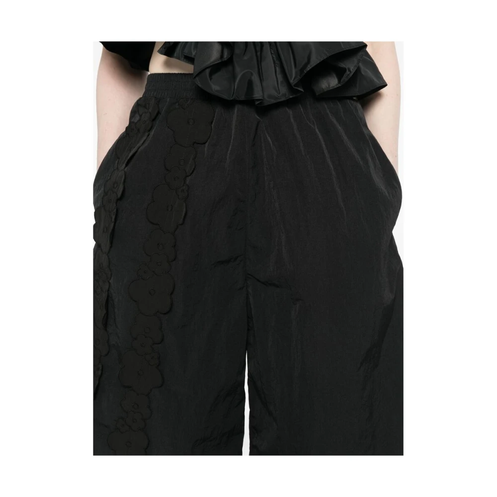 Cecilie Bahnsen Zwarte Elastische Taille Zijgleufzakken Black Dames