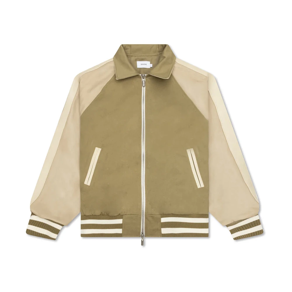 Rhude Urban Bomber Jacket Beige Groen Beige Heren