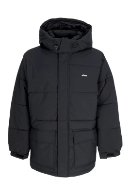 Svart Puffer Dunjacka med Hög Krage