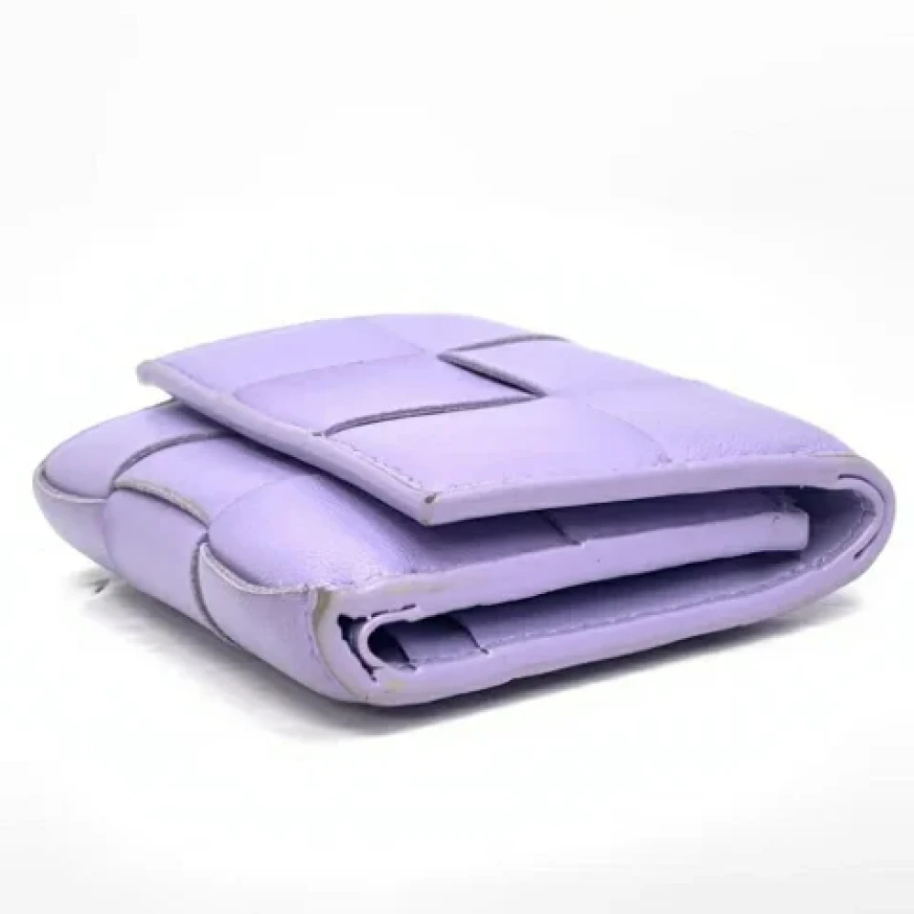 Bottega Veneta Vintage Pre-owned Canvas wallets Purple Dames