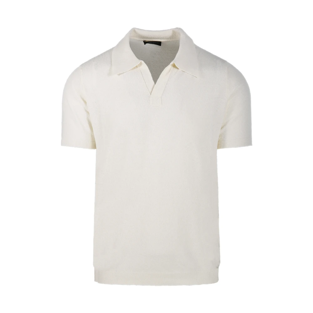 Roberto Collina Ecru Korte Mouw Sweater Beige Heren