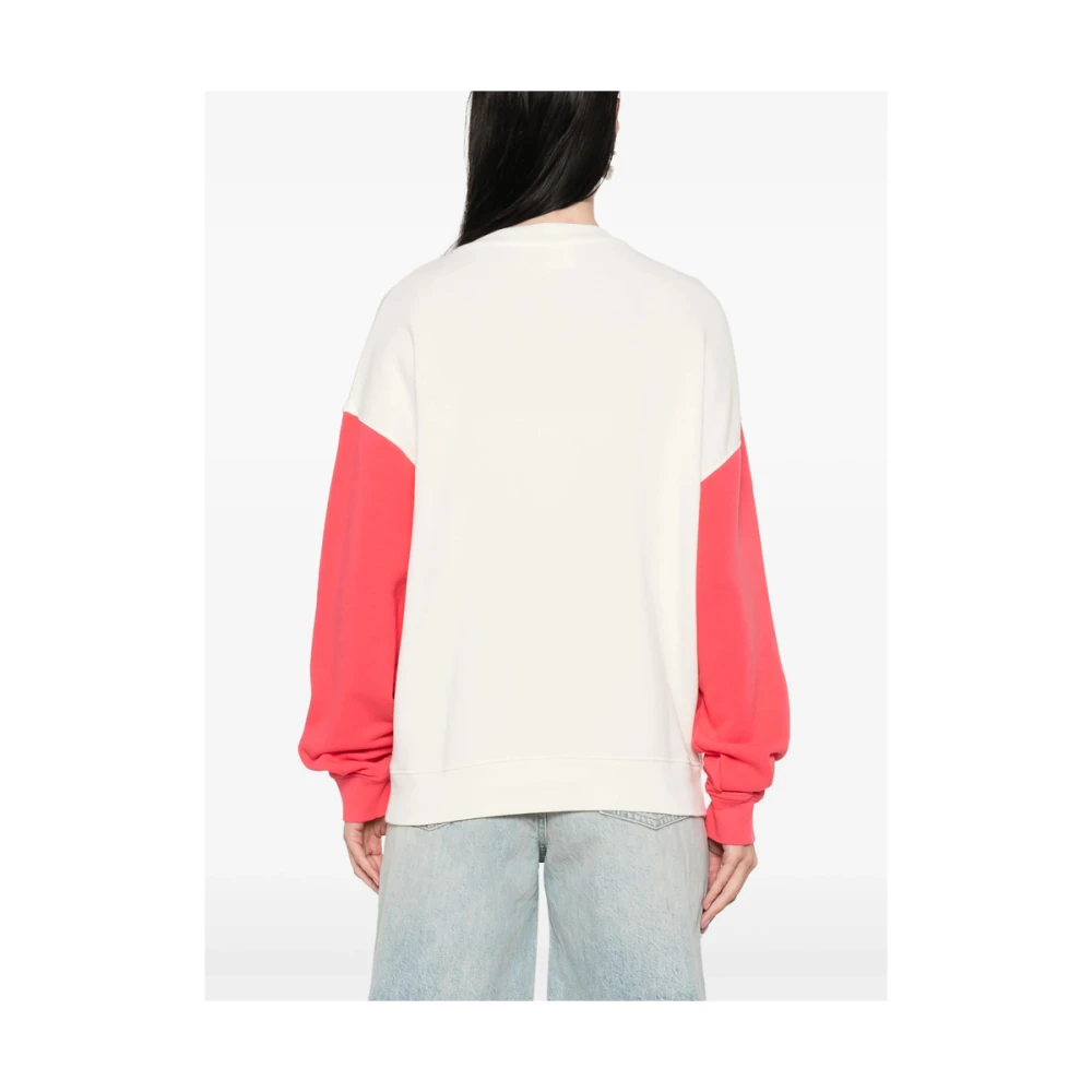 BA&SH Beige Logo Print Crew Neck Sweatshirt Beige Dames