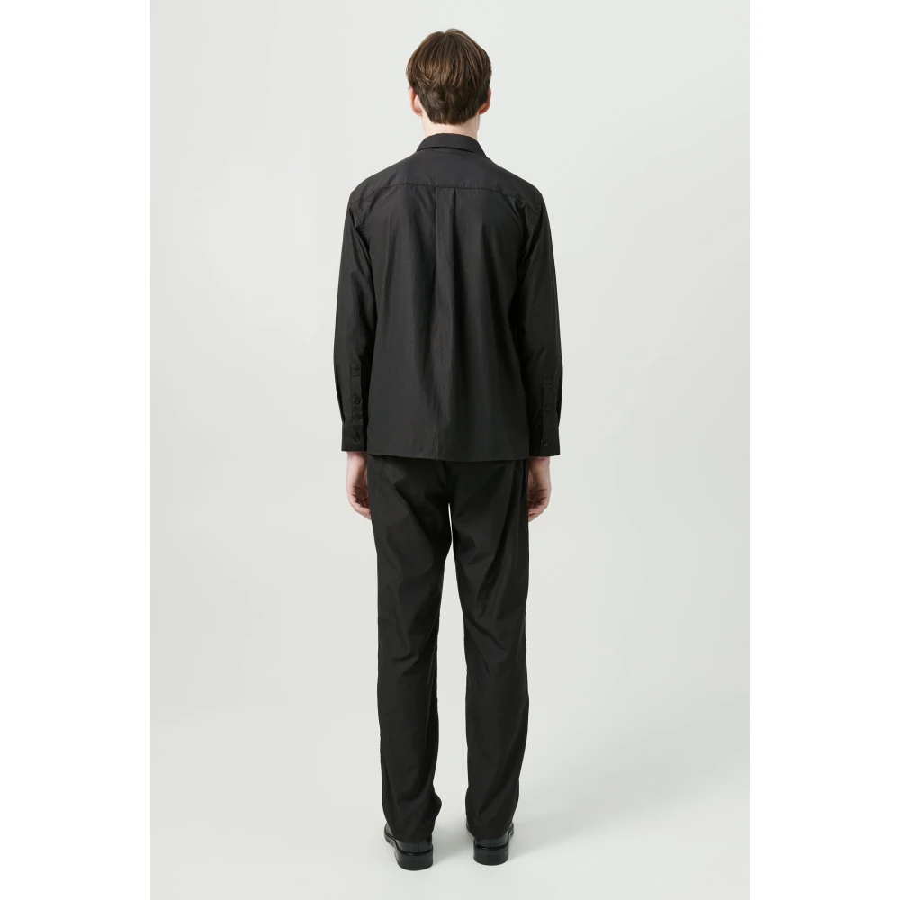 Soulland Polyamide Overhemd met Lange Mouwen Black Heren