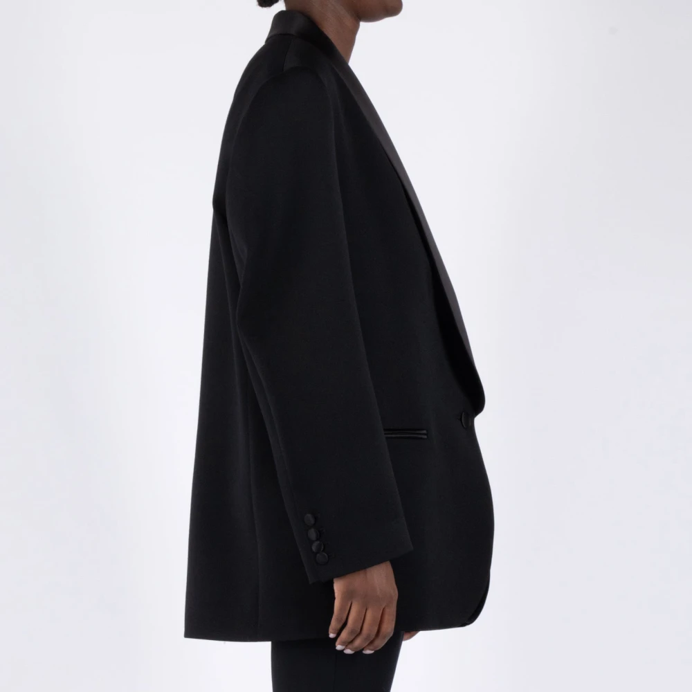 Magda Butrym Zijden Zwarte Blazer Black Dames