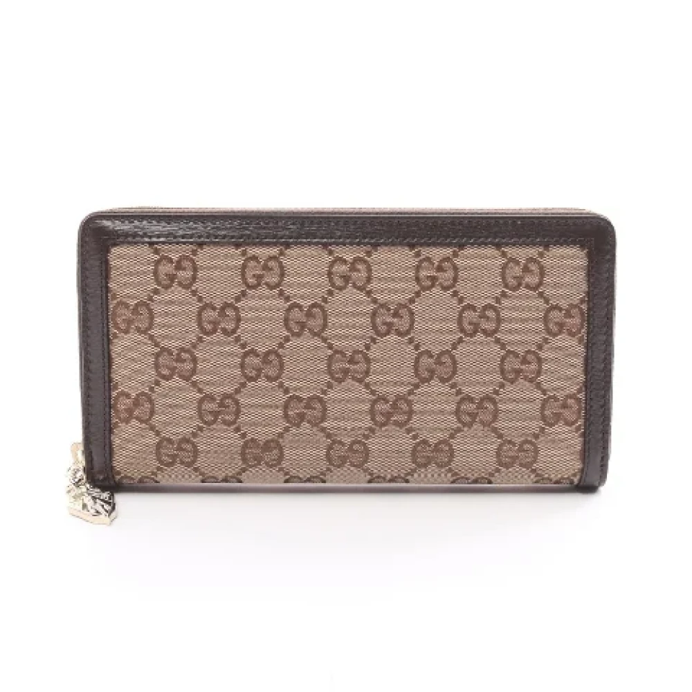 Gucci Vintage Pre-owned Canvas wallets Brown Dames