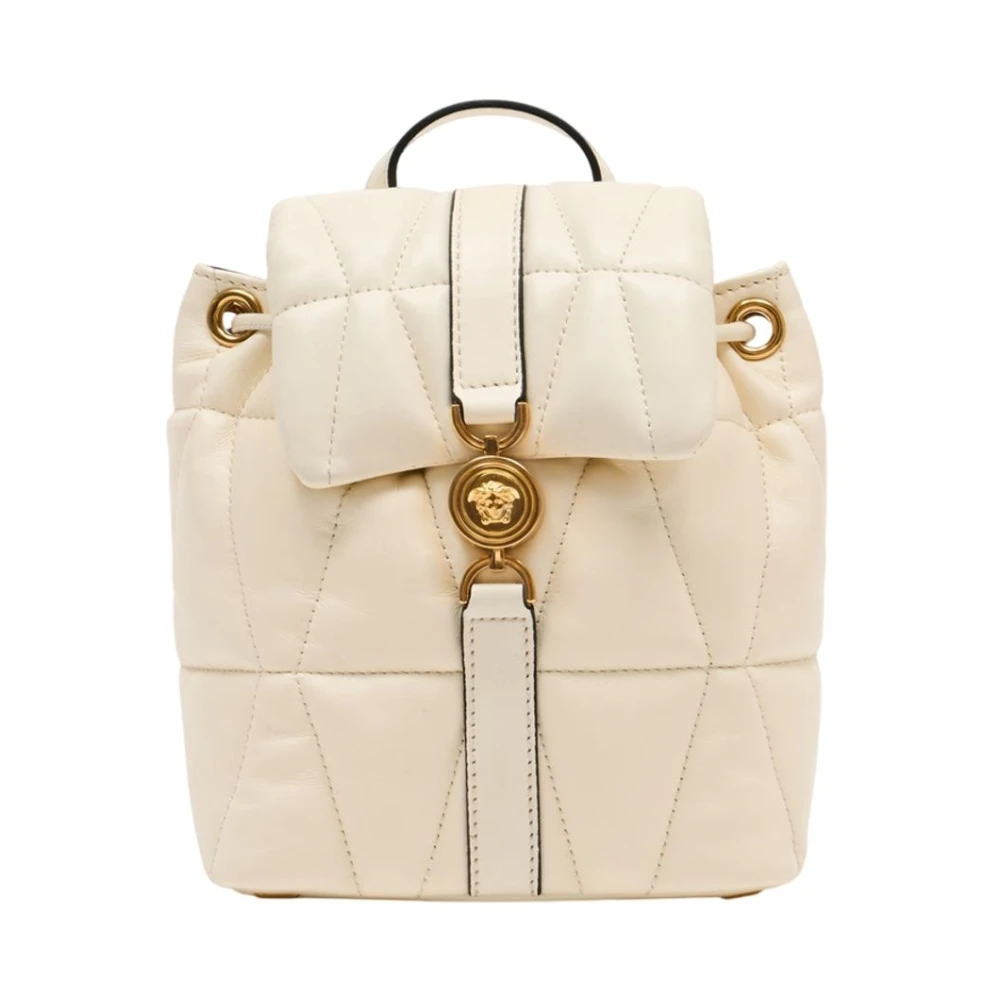Versace Women's White Kleio Quilted Nappa Backpack - Backpacks - One Size - Bags