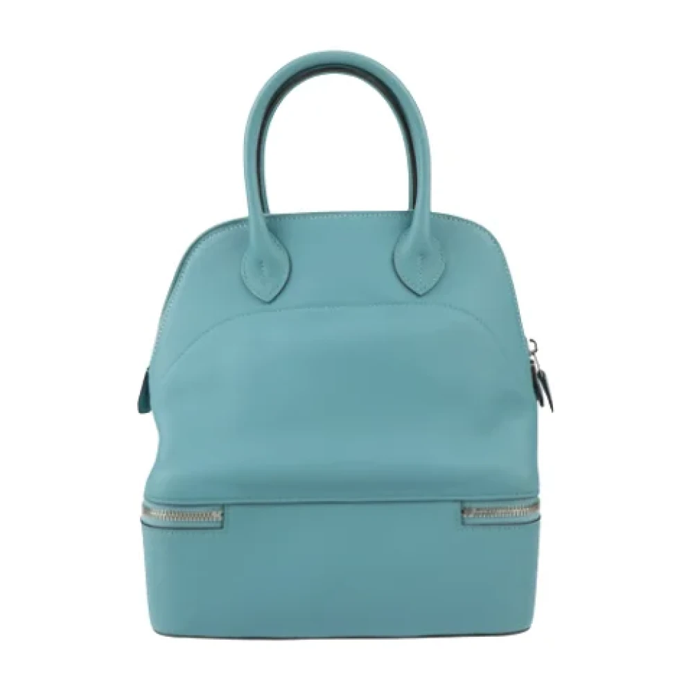 Hermès Vintage Pre-owned Leather handbags Blue Dames