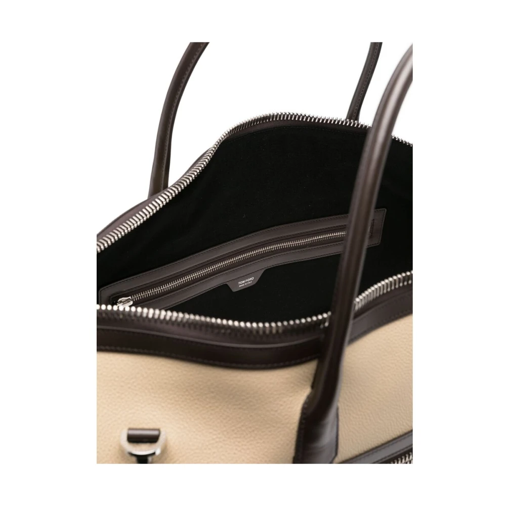 Tom Ford Beige Bum Bag met Toprits Beige Heren