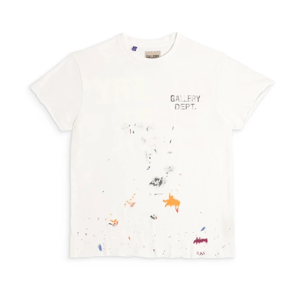 Gallery Dept. Handgeschilderd Distressed Boadwalk Tee 'Wit' White Heren