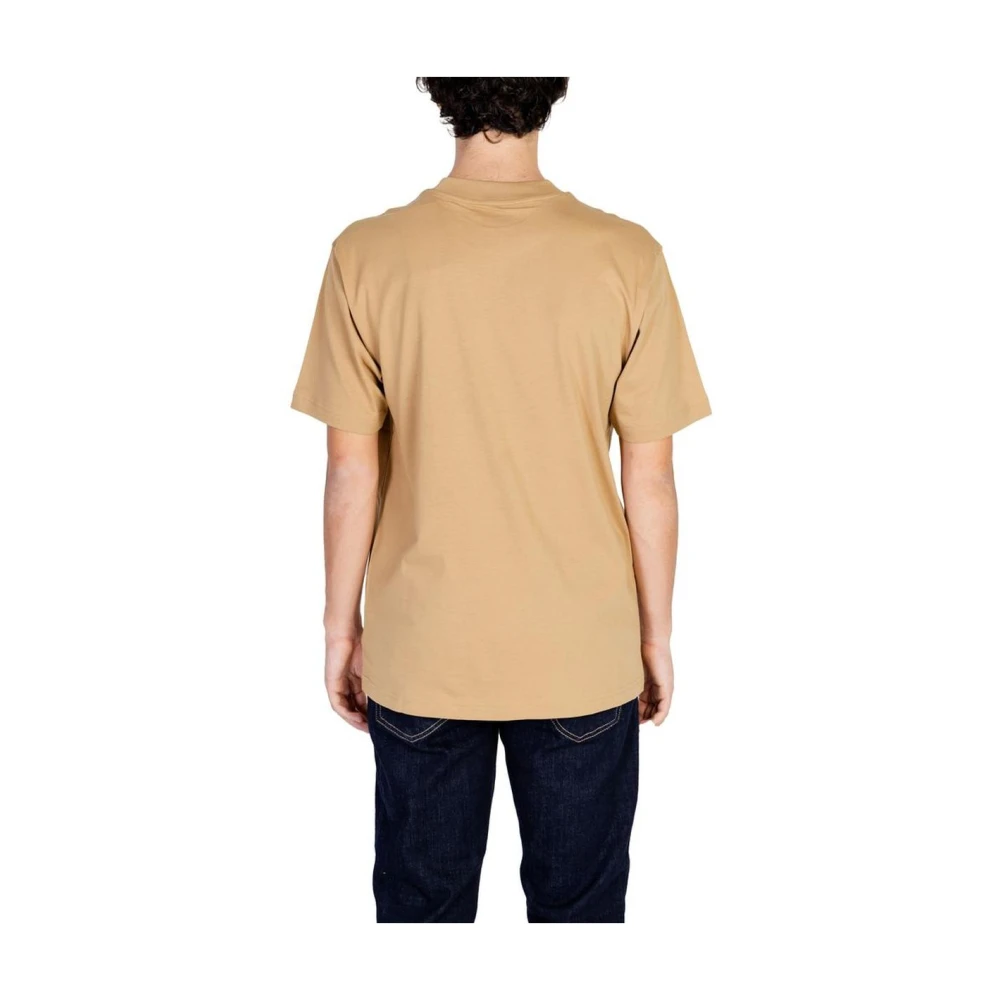 New Balance Beige Katoenen T-shirt voor Mannen Beige Heren