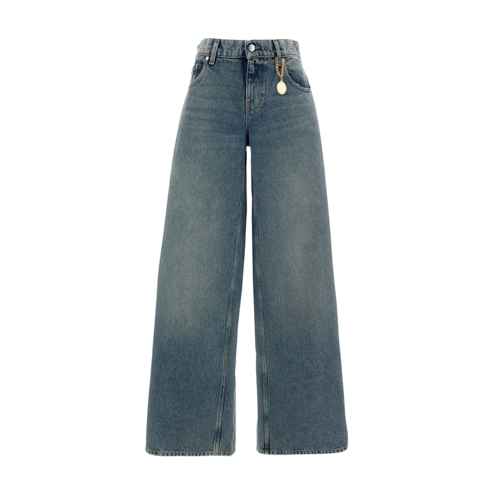 Stella Mccartney Women's Blue Vintage Wash Wide-Leg Jeans - Wide Jeans - W27 - Jeans