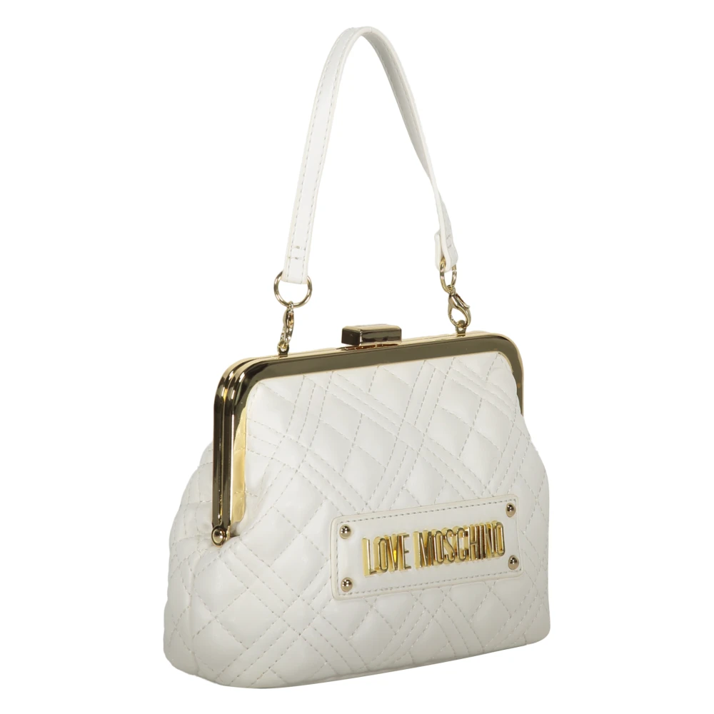 Love Moschino Gewatteerde Handtas met Afneembare Kettingriem White Dames