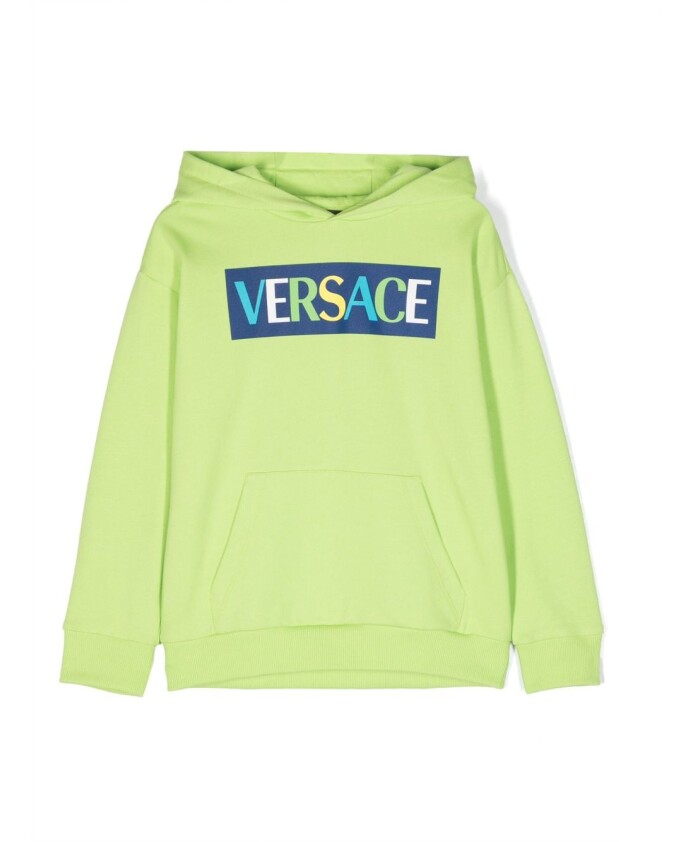 fluo-vert-coton-garcon-sweat-a-capuche