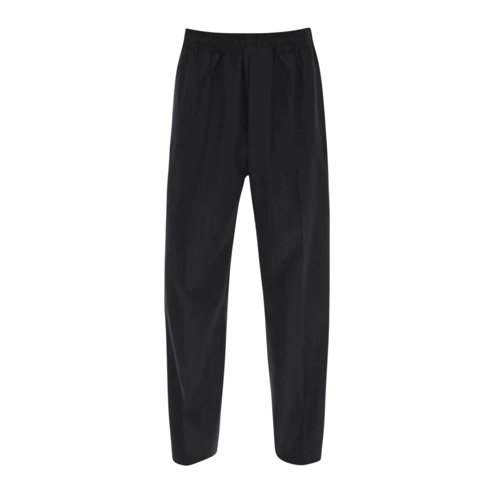 Isabel marant Geruite Broek Antraciet Elastische Tailleband Gray Heren
