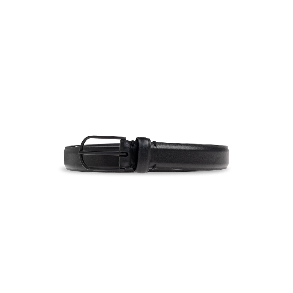Emporio Armani Uomo Nero Cintura In Pelle Martellata