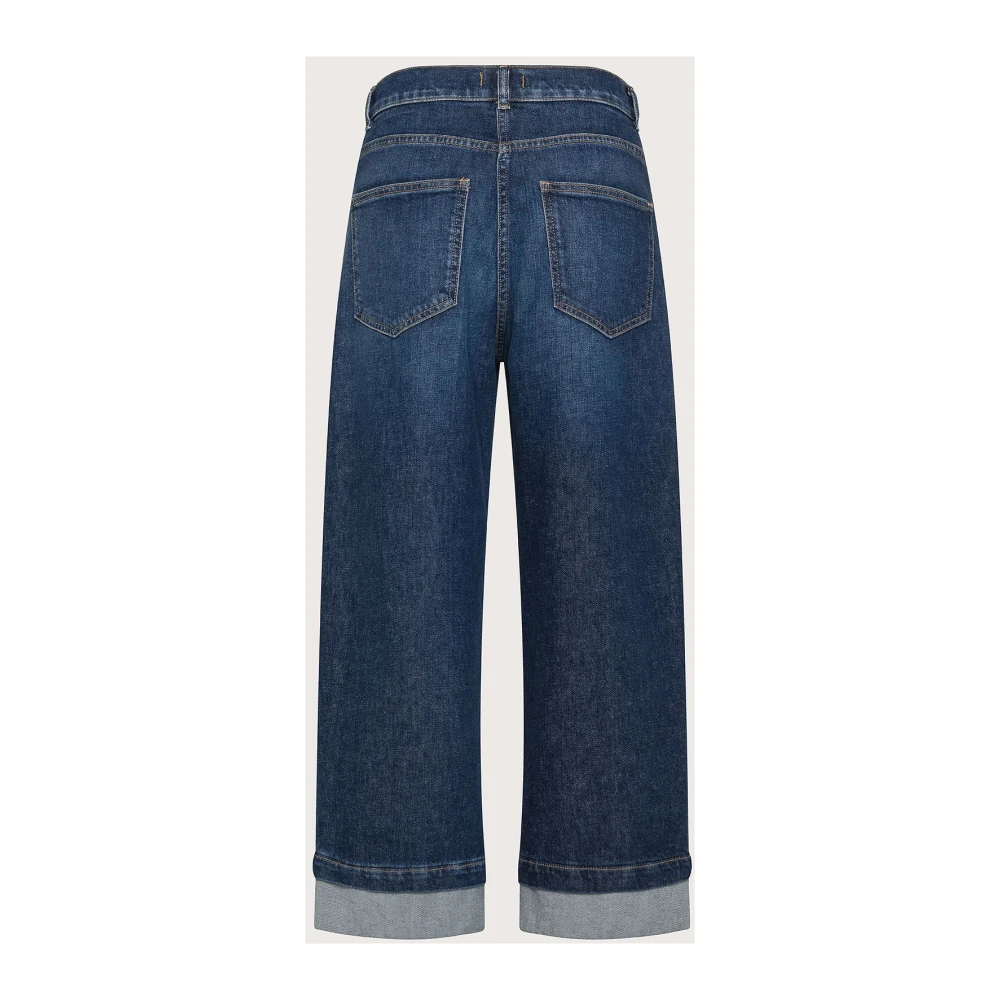 Seventy Enkel Jeans met Voorzoom en Omgeslagen Zoom Blue Dames