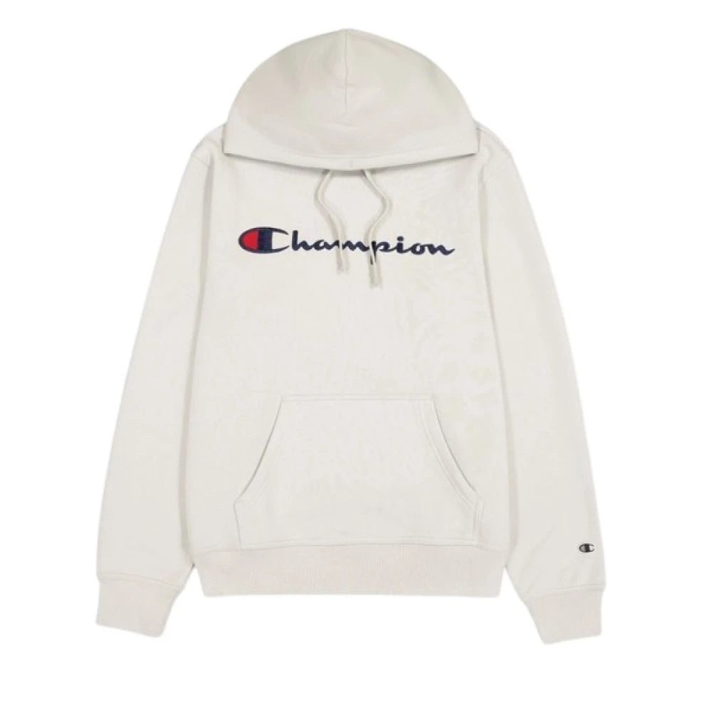 Champion Beige Hoodie met geborduurd logo Beige Heren