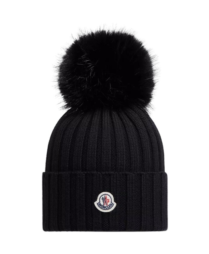 black-wool-pom-pom-beanie-hat