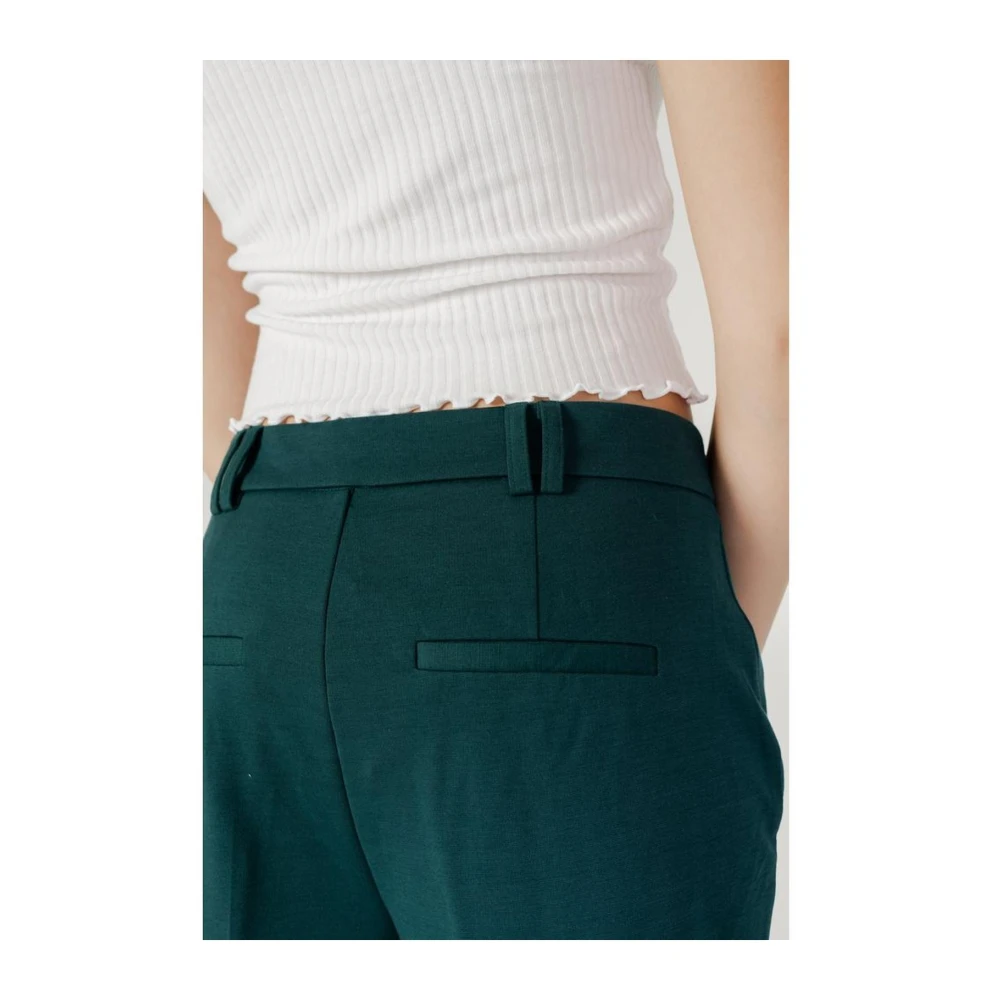 Only Groene polyester sigarettenbroek Green Dames