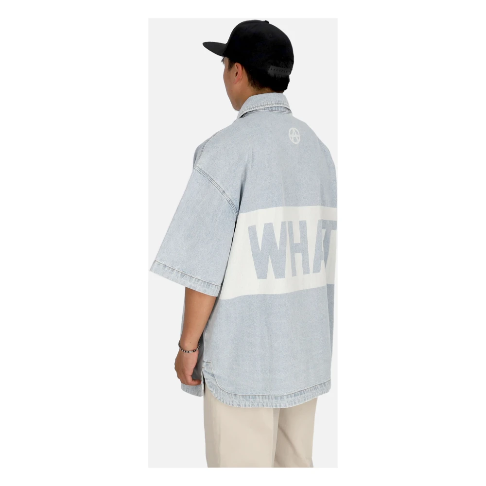 Acupuncture Korte mouw shirt Lichtblauw Blue Heren