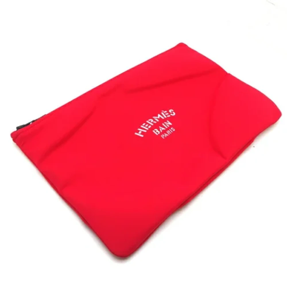 Hermès Vintage Pre-owned Cotton pouches Red Dames