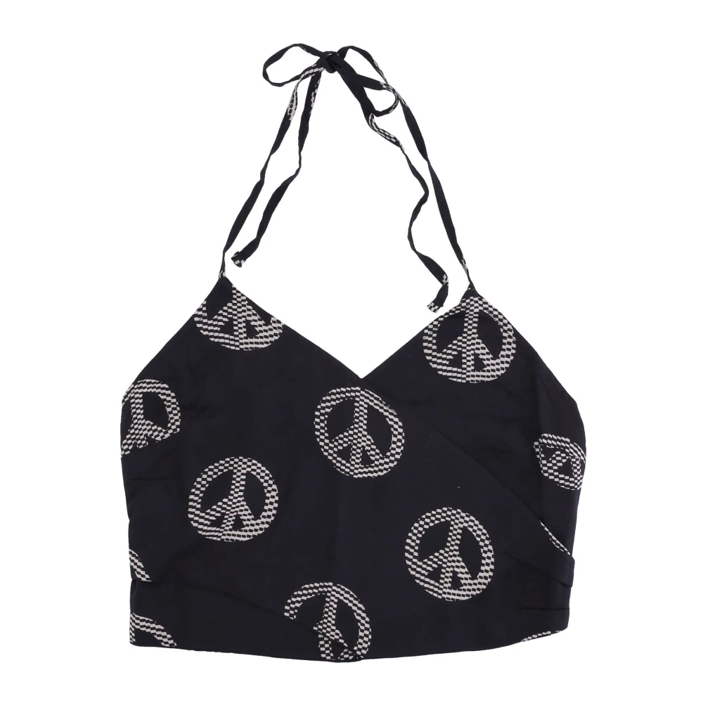 Obey Vredige Haltertop Zwart Black Dames