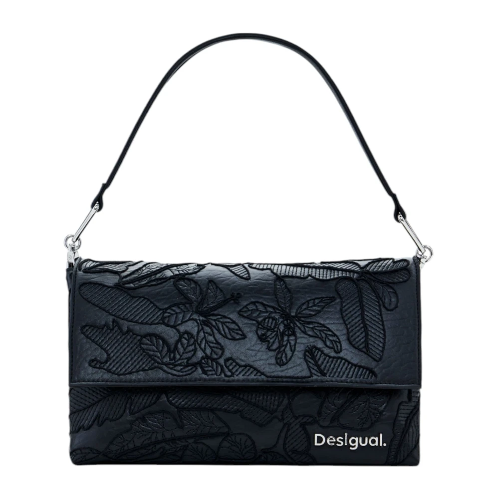 Desigual Vår/Sommar Kvinnors Medium Väskor Kollektion Black, Dam