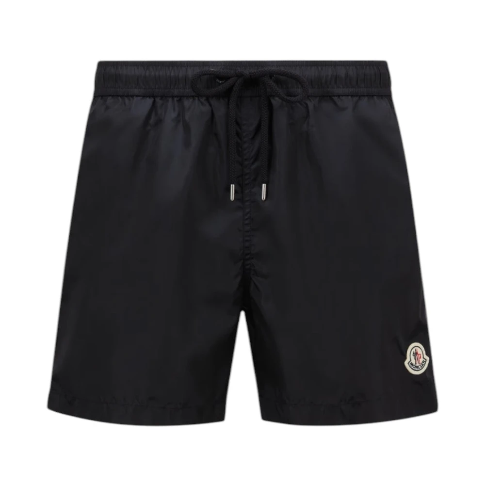 Moncler Blue Navy Logo Patch Swim Shorts - Male - Beachwear - 2XL - Swimwear