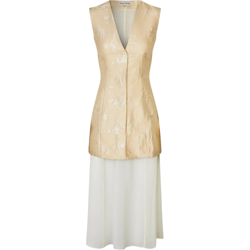 Stine Goya Beige Maxi Dresses, Female, Xs, Maxi Dresses