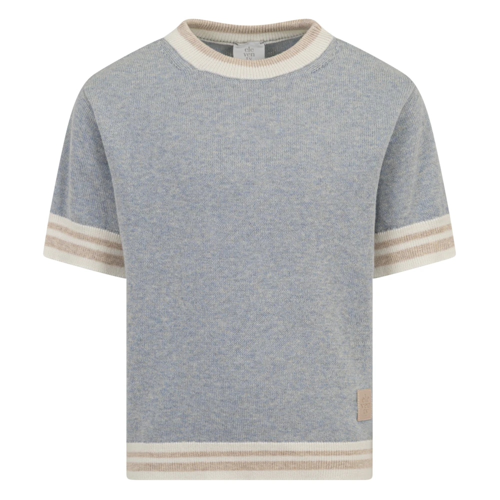 Eleventy Boys Gray Round-Neck Knitwear