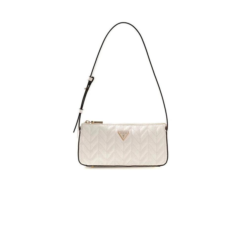 Guess White Stacey Mini Shoulder Bag - Female - Shoulder Bags - One Size - Bags