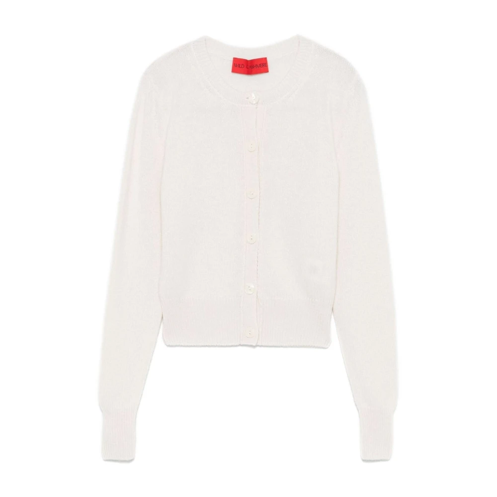 Wild Cashmere Off-White Cashmere Stickad Tröja White, Dam