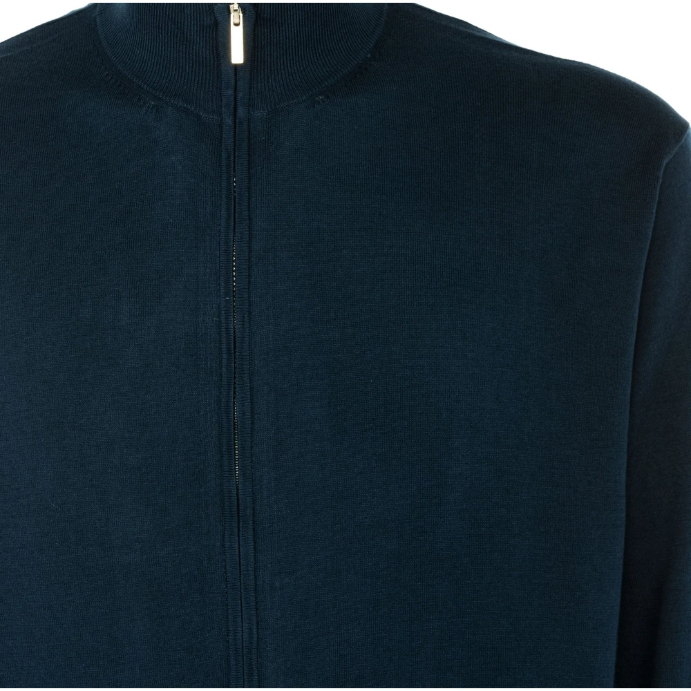 Cashmere Company Heren coltrui in katoen Blue Heren