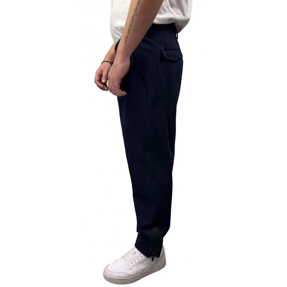 Michael Coal Elegante stretch polyester broek Blue Heren