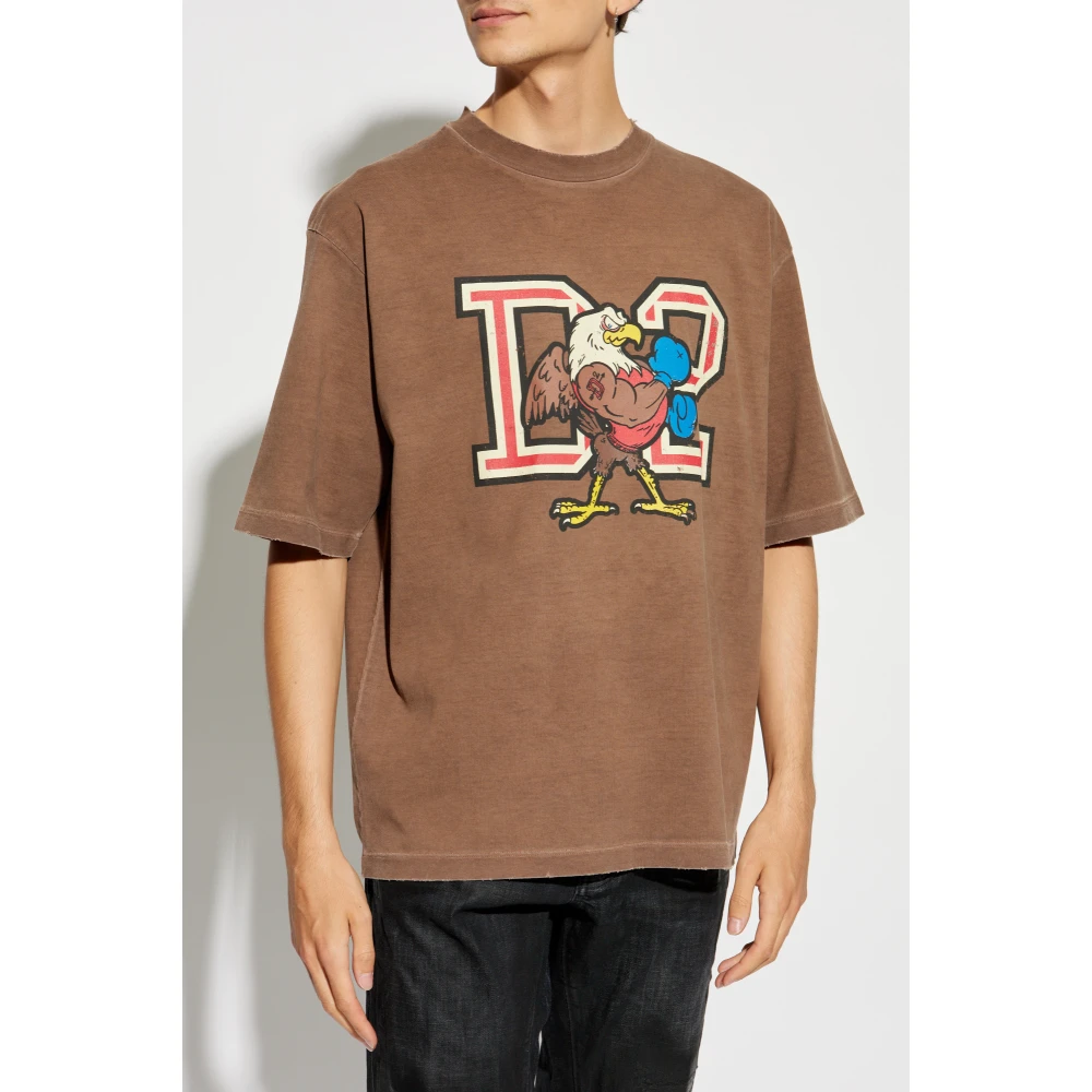 Dsquared2 T-shirt met print Brown Heren