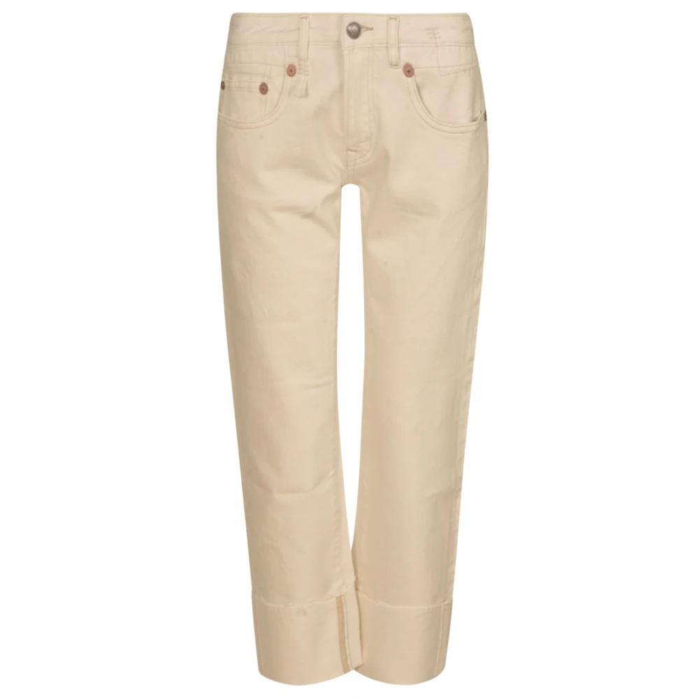 R13 Boy Straight Jeans White Dames
