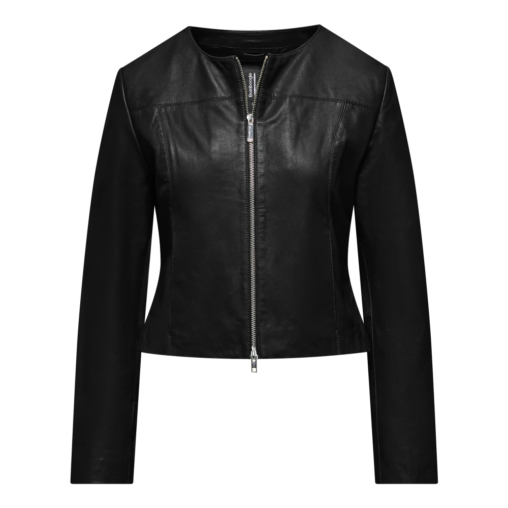 Bomboogie Donna Nero - Giacca In Pelle Di Agnello - Jackets - L