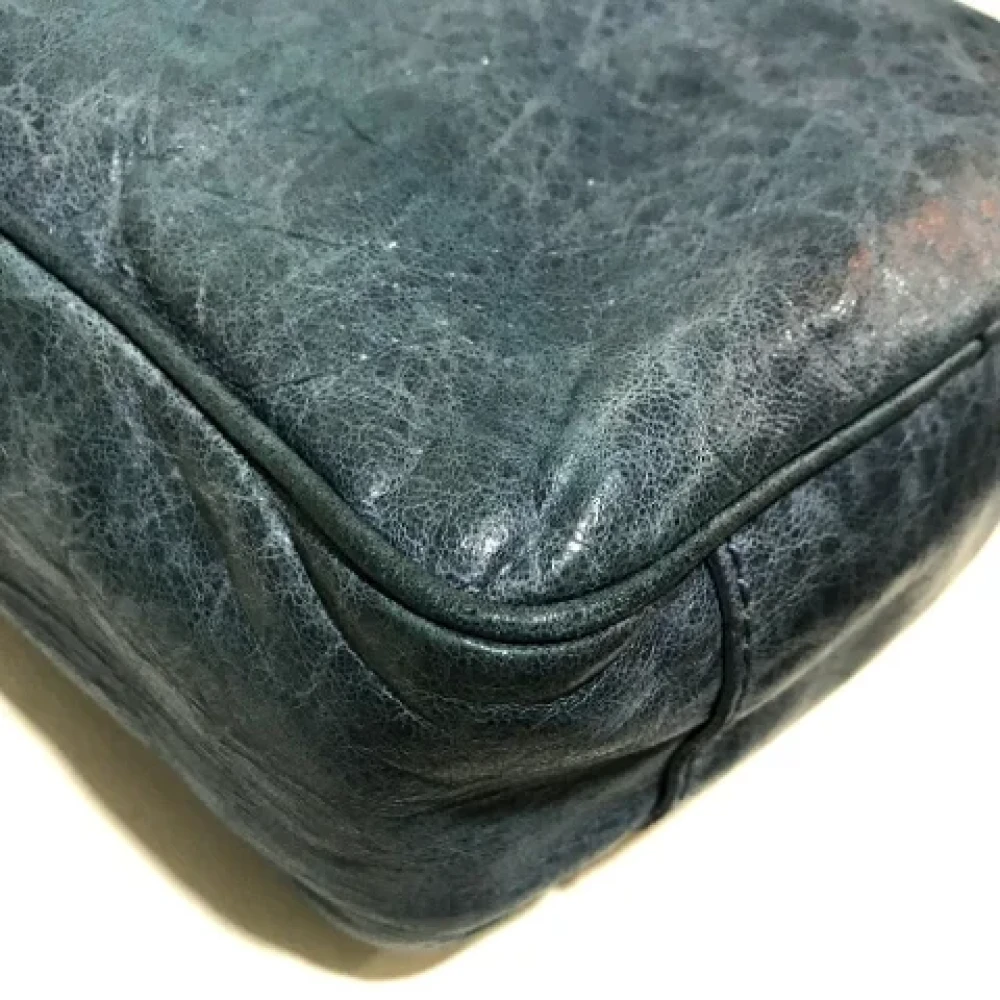 Balenciaga Vintage Pre-owned Leather balenciaga-bags Blue Dames