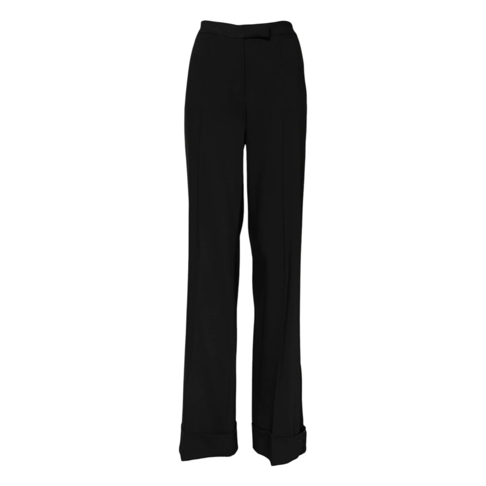 Dolce & Gabbana Women's Black Flared Trousers - Wide Trousers - Xs - Trousers