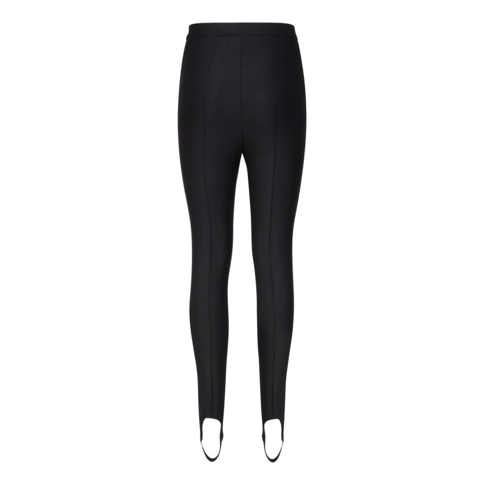pinko Zwarte Tapered Leg Broek Black Dames