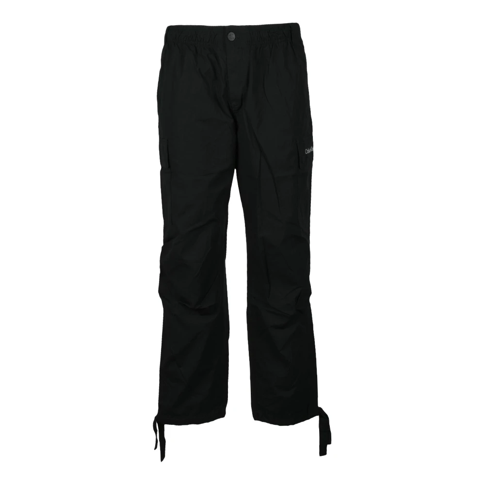 Calvin Klein Jeans Cargo stijl katoenen broek met zakken Black Heren