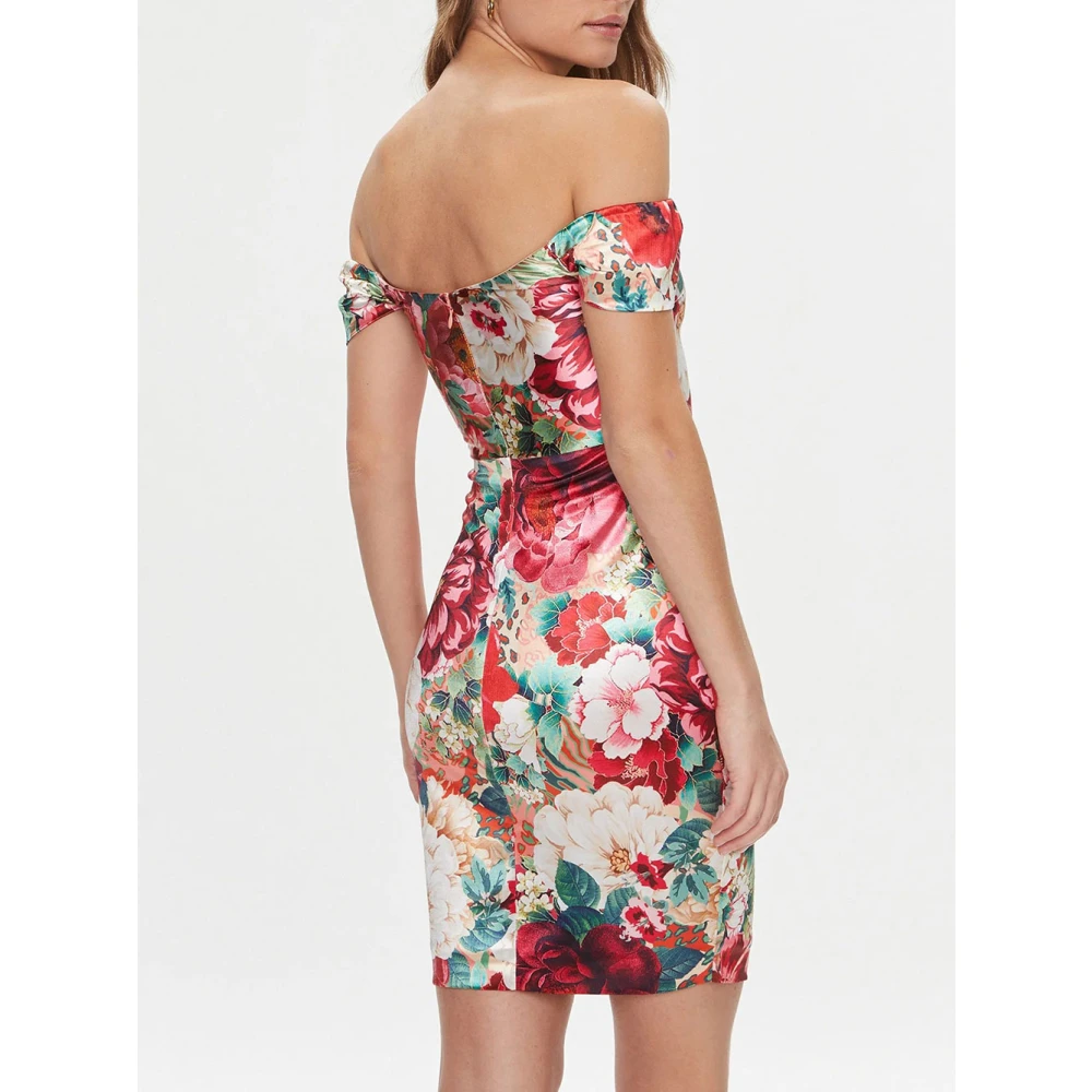 Guess Off Shoulder Camila Mini Jurk Pink Dames