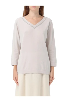 Cashmere V-ringad Pullover Tröja