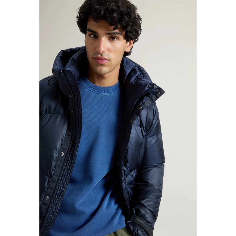 Woolrich Pertex Quantum Gewatteerde Eendendonsjas Blue Heren