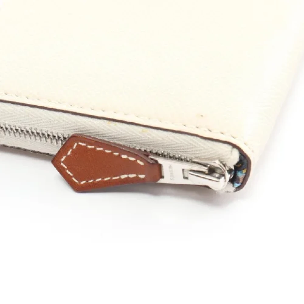 Hermès Vintage Pre-owned Leather wallets White Dames