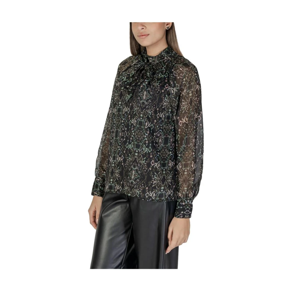 Only Zwarte Polyester Shirt Black Dames